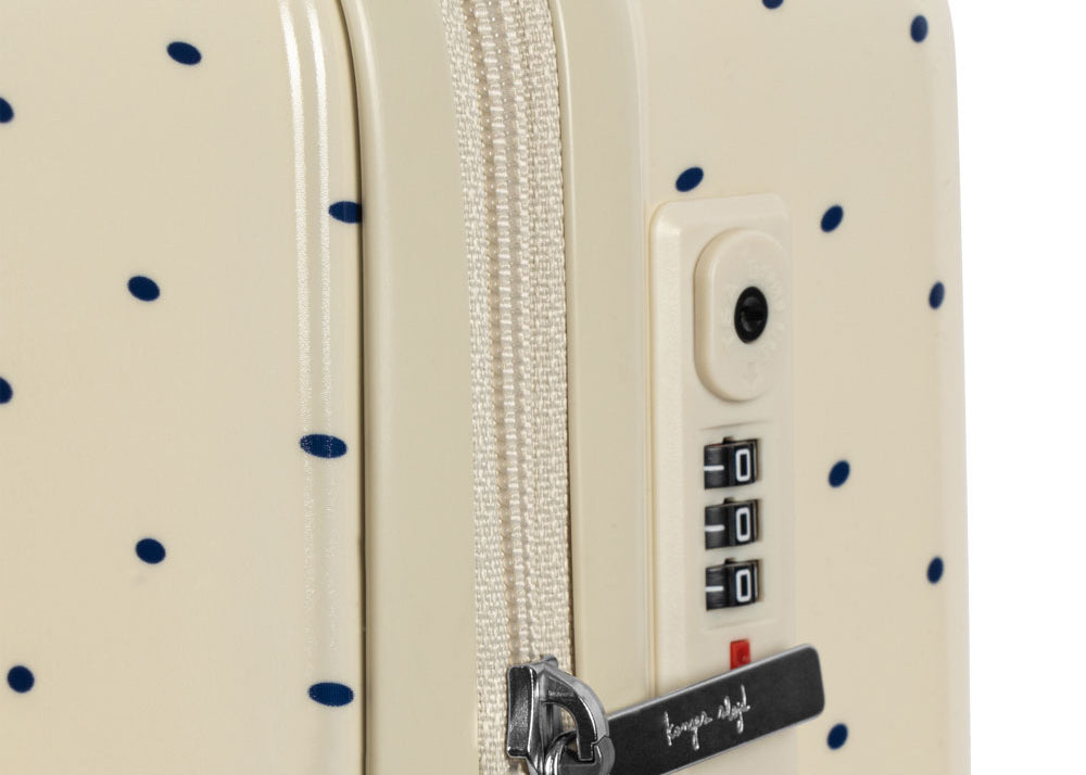 Konges Sløjd A/S Valise de voyage navy dot