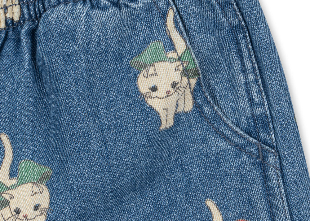 Konges Sløjd A/S Pantalon - Tissé bow kitty denim