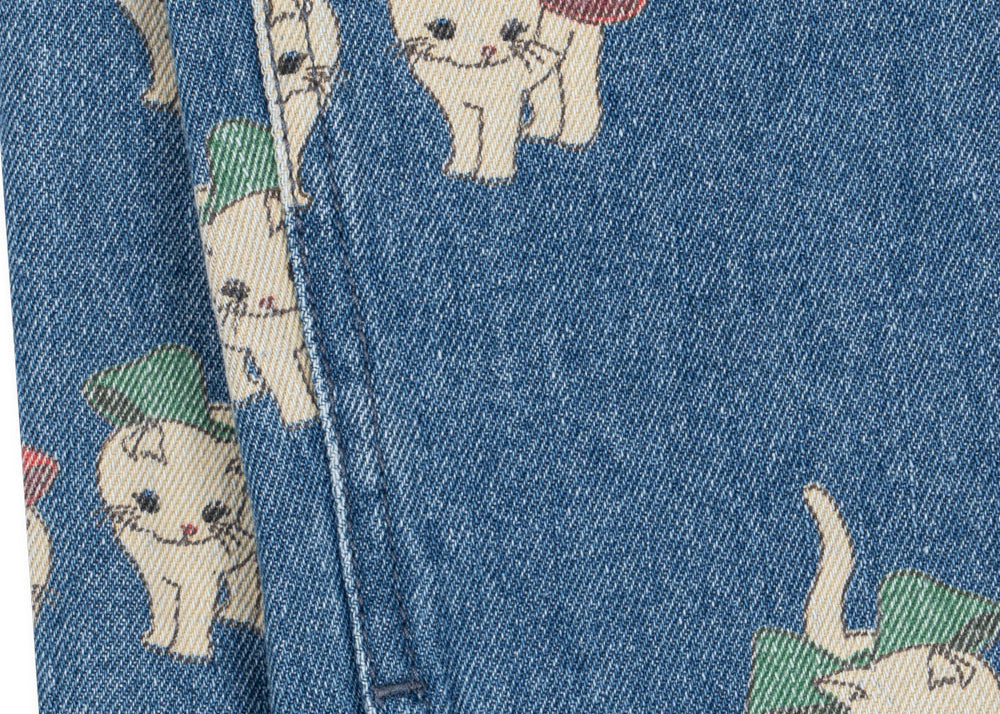 Konges Sløjd A/S Pantalon - Tissé bow kitty denim