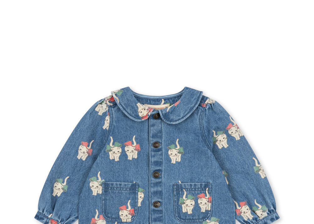 Konges Sløjd A/S Blousons - Tissé bow kitty denim