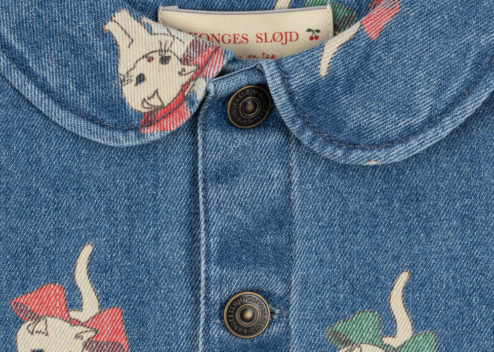 Konges Sløjd A/S Blousons - Tissé bow kitty denim