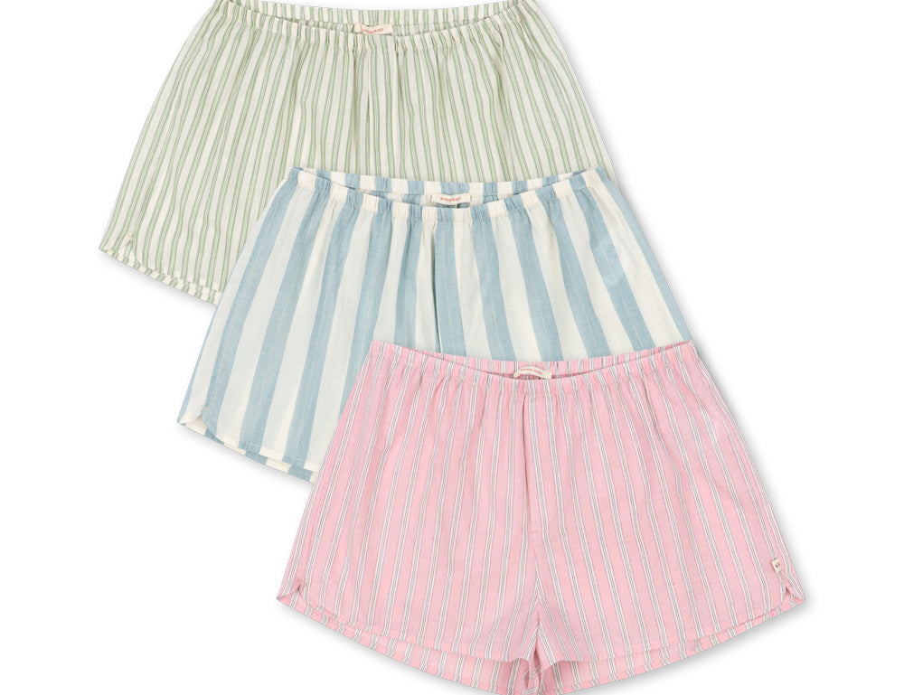 Konges Sløjd A/S WOVEN SHORTS & BLOOMERS basil/orchid/bleu stripe