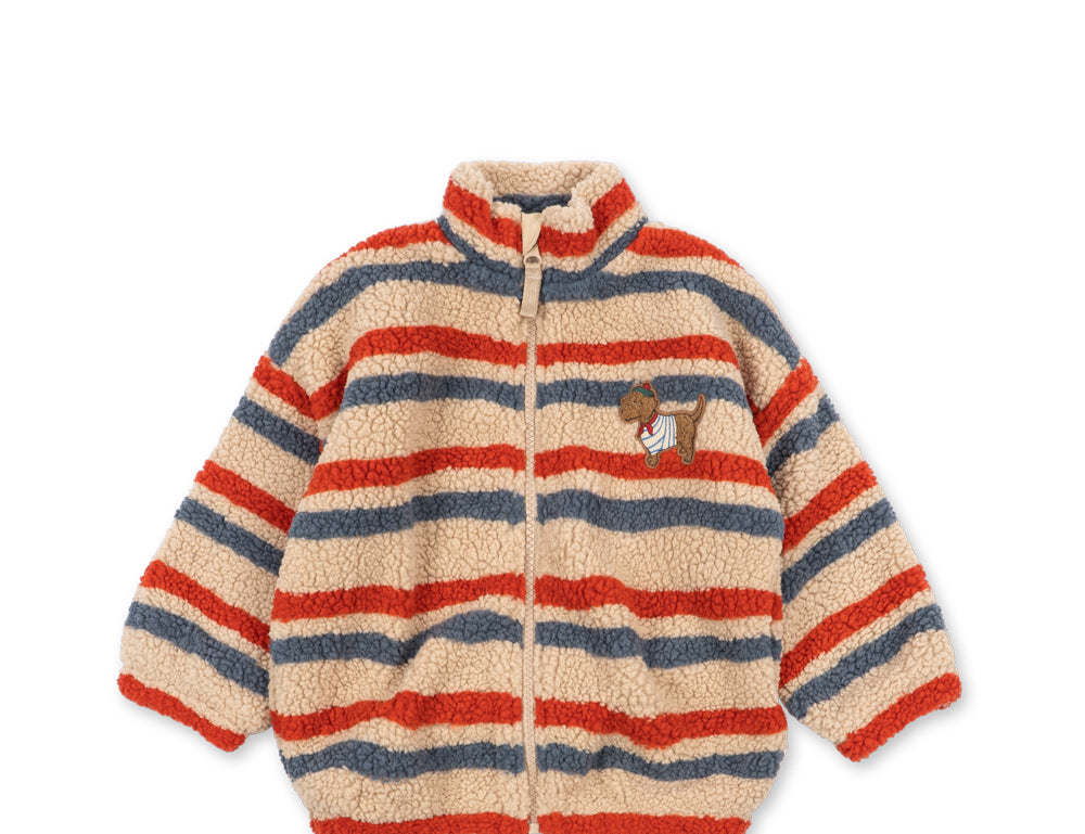 Konges Sløjd A/S TEDDY & FLEECE tangerine stripe