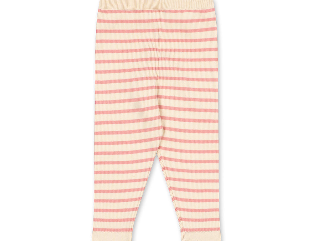 Konges Sløjd A/S KNITTED PANTS peony butter stripe
