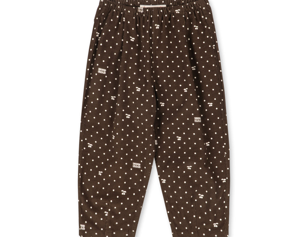 Konges Sløjd A/S WOVEN PANTS cherry dot chocolate