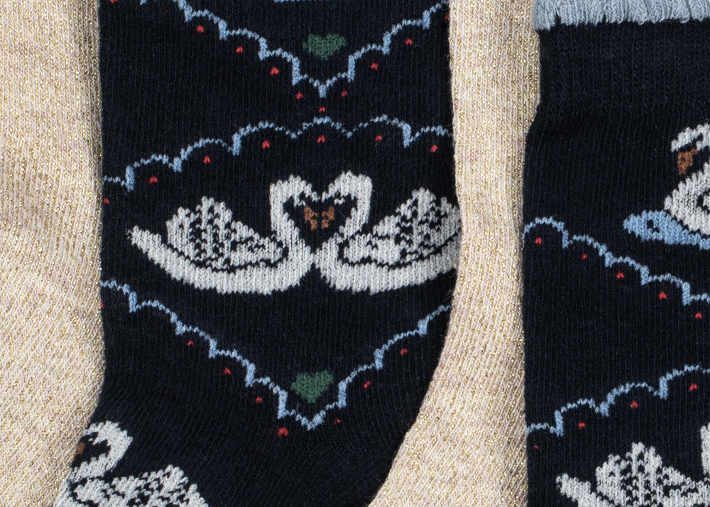 Konges Sløjd A/S SOCKS navy/off white