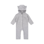Konges Sløjd A/S Grenouillères avec capuche grey melange